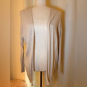 American Eagle Outfitters Beige Open-Front Cardigan